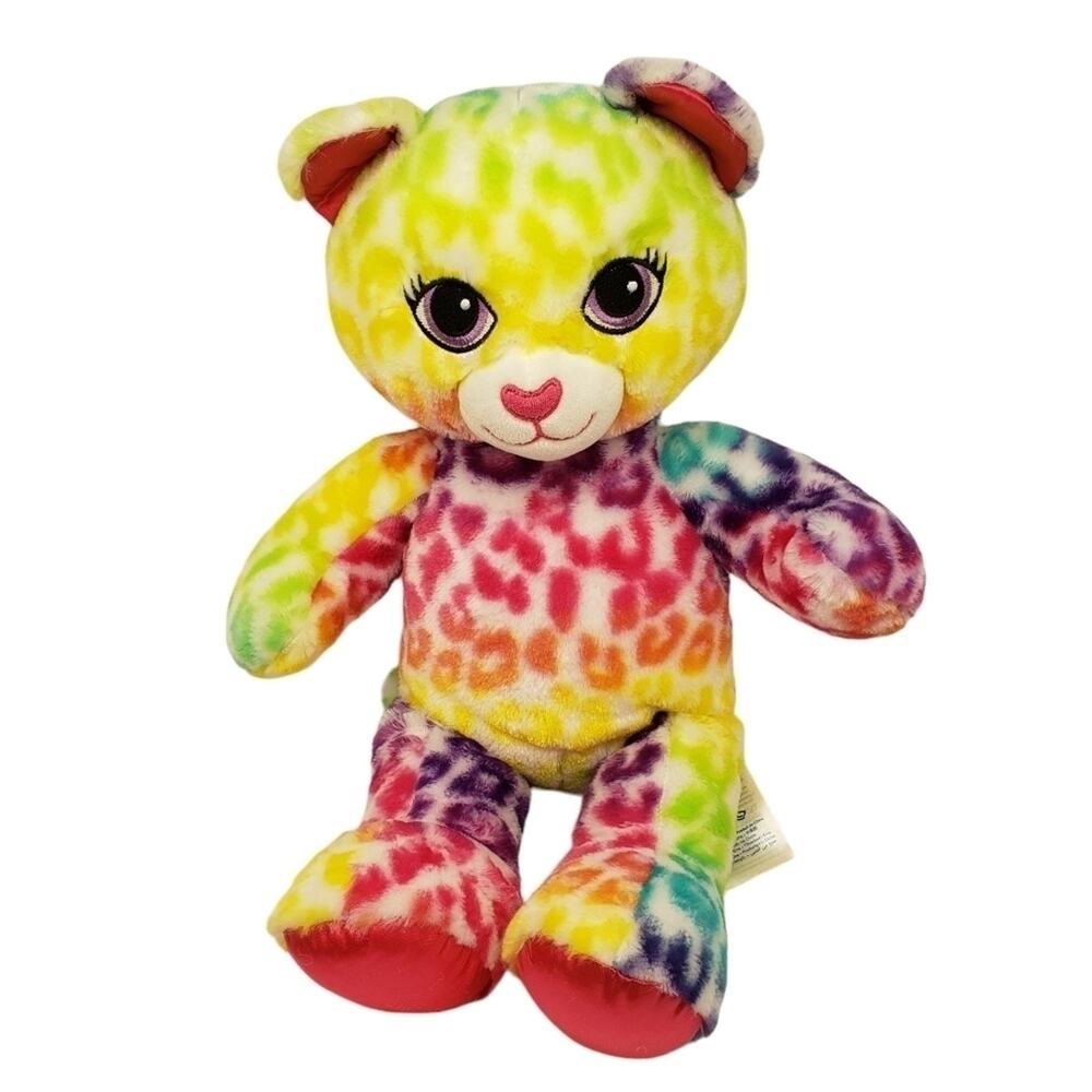 Build A Bear Rainbow Tie Dye Plush Animal